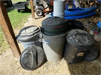 Trash cans & plastic pails