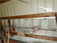 2 section aluminum extension ladder - 8 rungs per