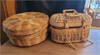 Sewing baskets 11" round and 10"×6" oval