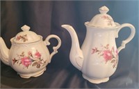 Rose pattern coffee and tea pot , Tea pot has