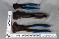 Lot three (3) assorted pliers