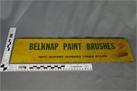 Belknap paint brushes in-store metal display sign