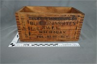 Blue Grass wooden shipping box