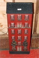 wooden Christmas building painted storage