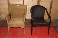two woven chairs