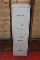 HON 4 drawer locking filing cabinet with key