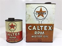 2 x Caltex RPM Tins - Pint & Gallon