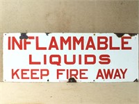 Original Neptune Flammable Liquids Enamel Sign