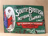 Original South British Insurance Company Enamel