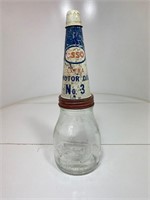 Embossed Esso Pint Bottle with No3 Tin Top