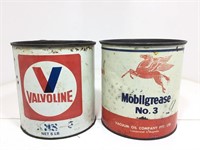 Valvoline & Mobilgrease No3 5lb Grease Tins