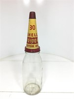 Shell X-100 30 Tin Pouer& Cap on Quart Bottle