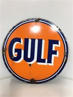 Original Gulf Bowser Enamel Sign