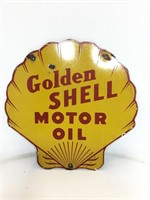Original Golden Shell Bowser Enamel Sign