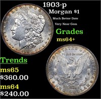 1903-p Morgan Dollar $1 Grades Choice+ Unc