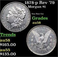 1878-p Rev '79 Morgan Dollar $1 Grades Choice AU/B