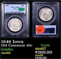 PCGS 1946 Iowa Old Commem Half Dollar 50c Graded m