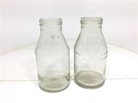 2 x Vacuum Oil Co Imperial Quart Bottles