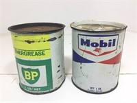 BP Energrease 1lb & Mobil 1lb Grease Tins