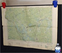 Provincial Map Muskoka Orillia Ontario 1945