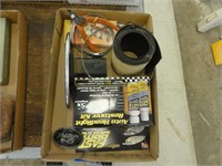 Ford emblems, wire cutter, assorted shop items