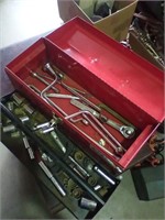 Tool box , wrenches and sockets