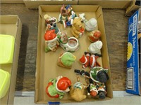 assorted Christmas figurines