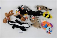 10 assorted TY Beanie Babies