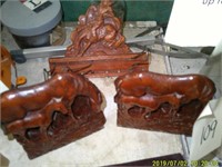 HORSE BOOKENDS AND TIE HANGER
