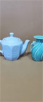 Tea pot and vase