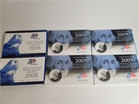 2008 and 2009 State Quarters Proof Sets