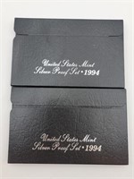 2 1994 US Mint Silver Proof Sets