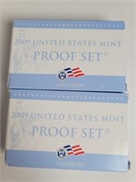 Two 2009 US Mint Proof Set 18 Pieces