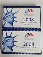 Two 2008 US Mint Proof Set 14 Piece Set