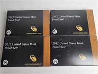 Four 2012 US Mint Proof Sets 14 Piece