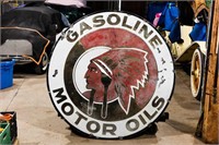 RED INDIAN GASOLINE & MOTOR OILS 60" SSP SIGN