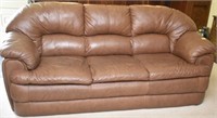 BROWN LEATHER SOFA