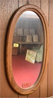 OAK OVAL FRAME MIRROR