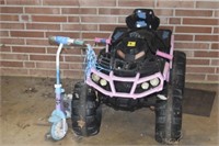 CHILD'S PLASTIC ATV & SCOOTER