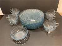 Anchor Hocking Blue Bubble Glass Dishes