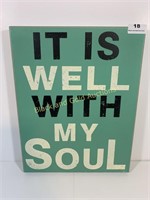 "It is Well With My Soul" Wall Decoration
