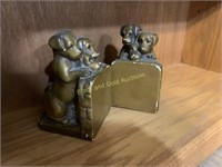 Set of vintage puppy dog chalk bookends