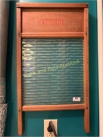 National 513 antique glass washboard