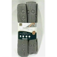 2-Piece Tub Mat Set - Gray, 17 in x 36 in
