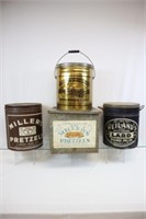 (4) ADVERTISING TINS: