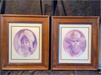 Set of 2 Vel Miller framed prints