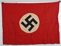 WWII NAZI GERMAN NATIONAL PARTY FLAG W WEIGHTS WW2