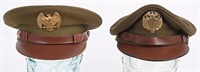 WWII US ARMY VISOR CAP OFFICERS HAT LOT WW2