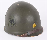 WWII US ARMY 81ST DIVISION PAINTED M1 HELMET LINER