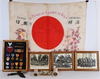 WWII  NAVY GROUPING, JAPAN FLAF, PHOTOS, MEDALS